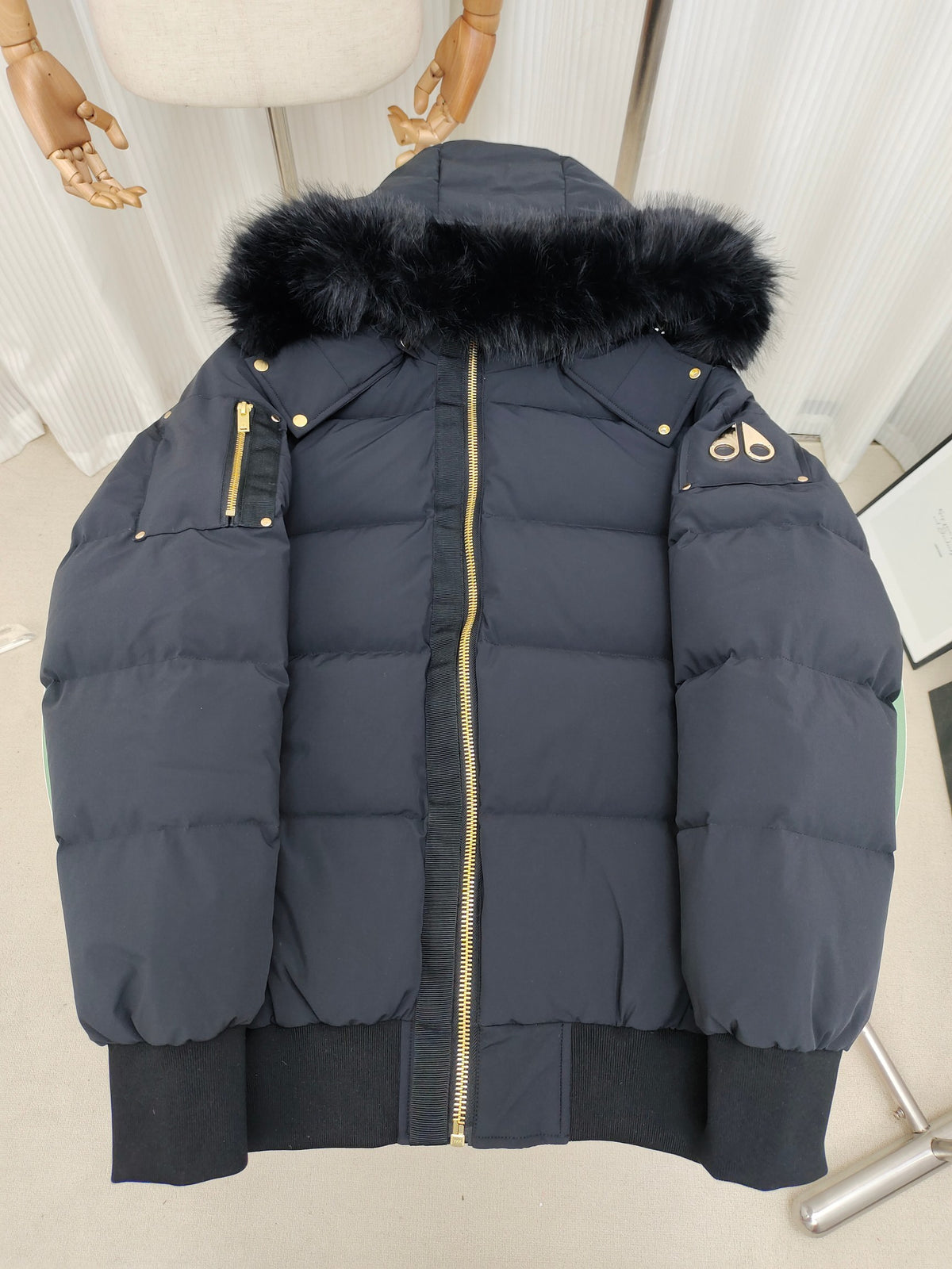 Moose Knuckles Men's Hooded Puffer Bomber Jacket – Style 12