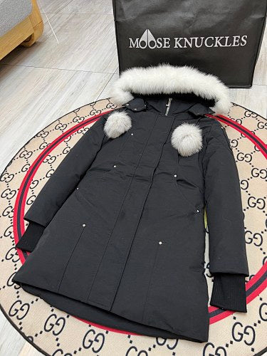 Moose Knuckles Women's Long Hooded Coat – Style 01