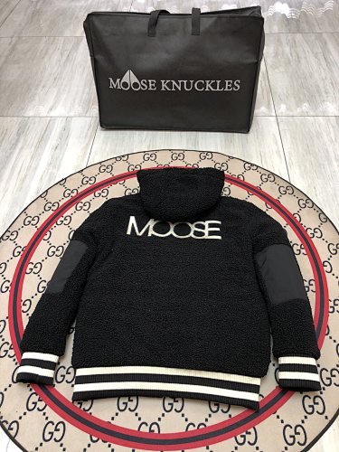 Moose Knuckles Hooded Sherpa-Style Fleece Jacket