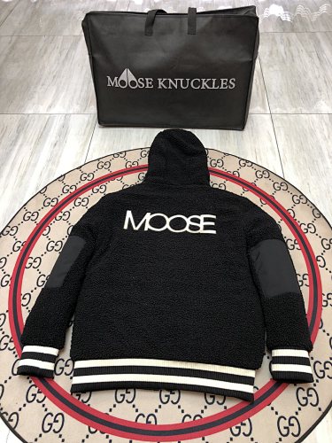 Moose Knuckles Hooded Sherpa-Style Fleece Jacket
