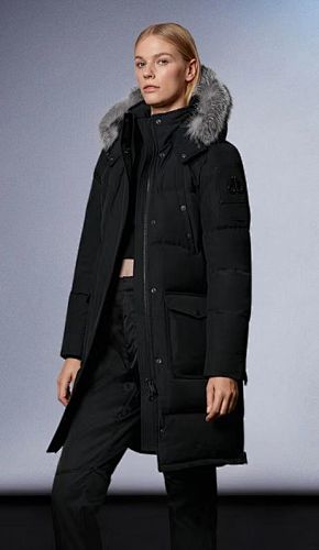 Moose Knuckles Women's Long Hooded Puffer Coat – Style 07