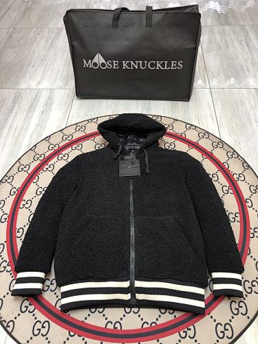 Moose Knuckles Hooded Sherpa-Style Fleece Jacket