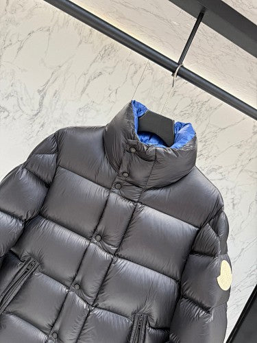 Moncler F055 Unisex Stand-Collar Down Jacket - Black