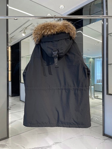 MLB Unisex Logo Fur-Trim Hooded Down Jacket