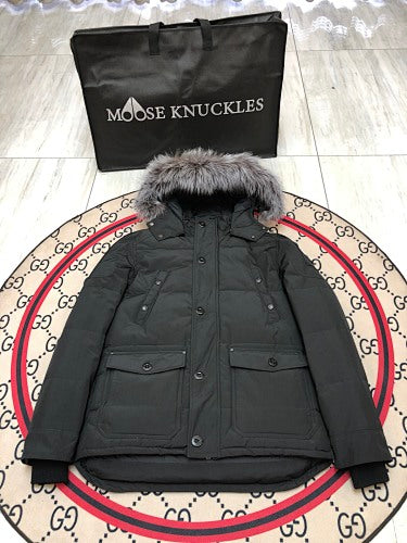 Moose Knuckles Men's Hooded Puffer Jacket – Style 07