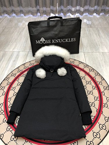 Moose Knuckles Women's Long Hooded Coat – Style 01