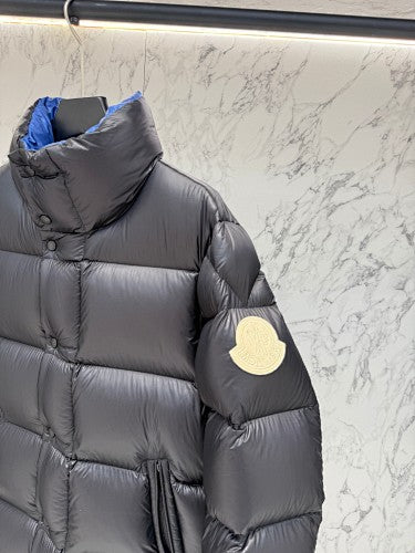 Moncler F055 Unisex Stand-Collar Down Jacket - Black