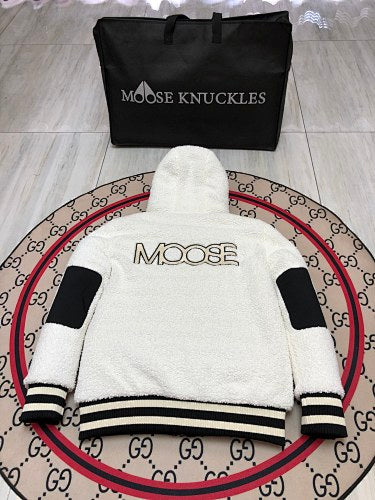 Moose Knuckles Hooded Sherpa-Style Fleece Jacket