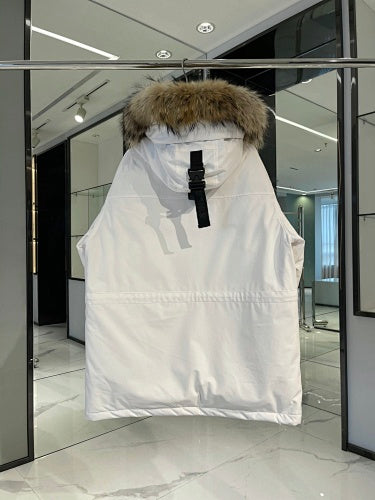 MLB Unisex Logo Fur-Trim Hooded Down Jacket