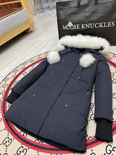 Moose Knuckles Women's Long Hooded Coat – Style 01
