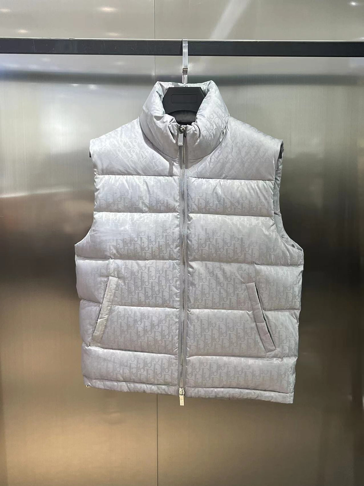 Dior Monogram Quilted Stand-Collar Puffer Vest
