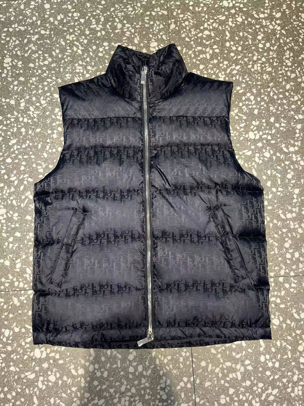 Dior Monogram Quilted Stand-Collar Puffer Vest