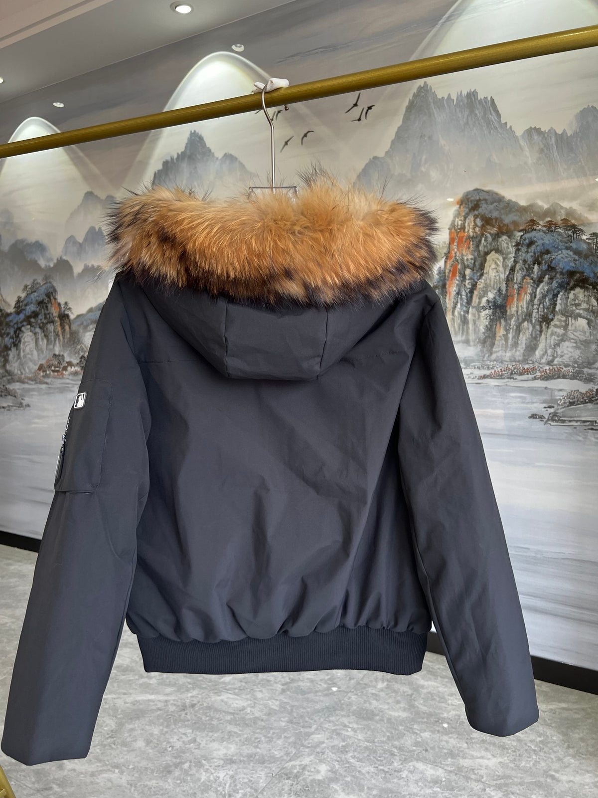 MLB New York Yankees Fur-Trim Hooded Bomber Jacket - Generation 3