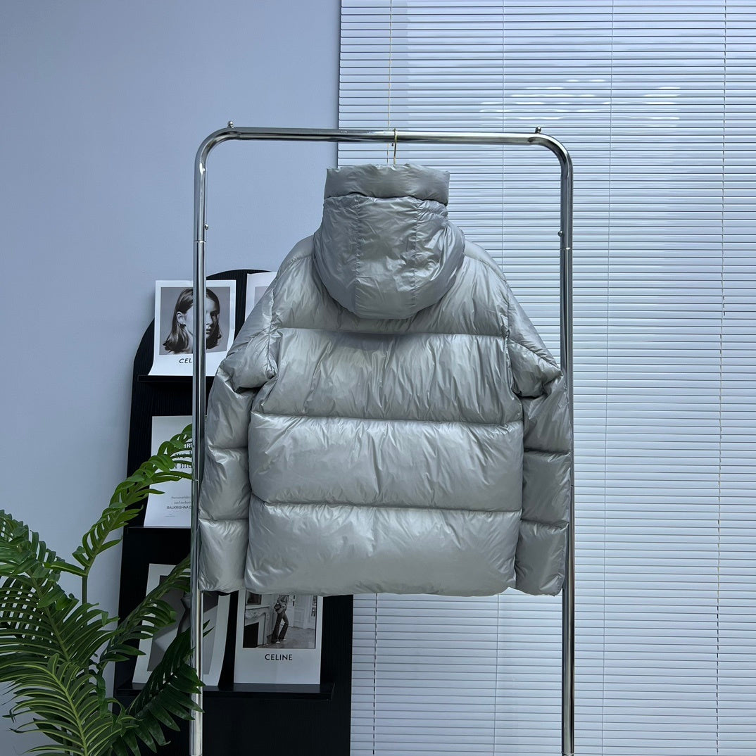 Canada Goose Crofton Silver Hooded Down Jacket