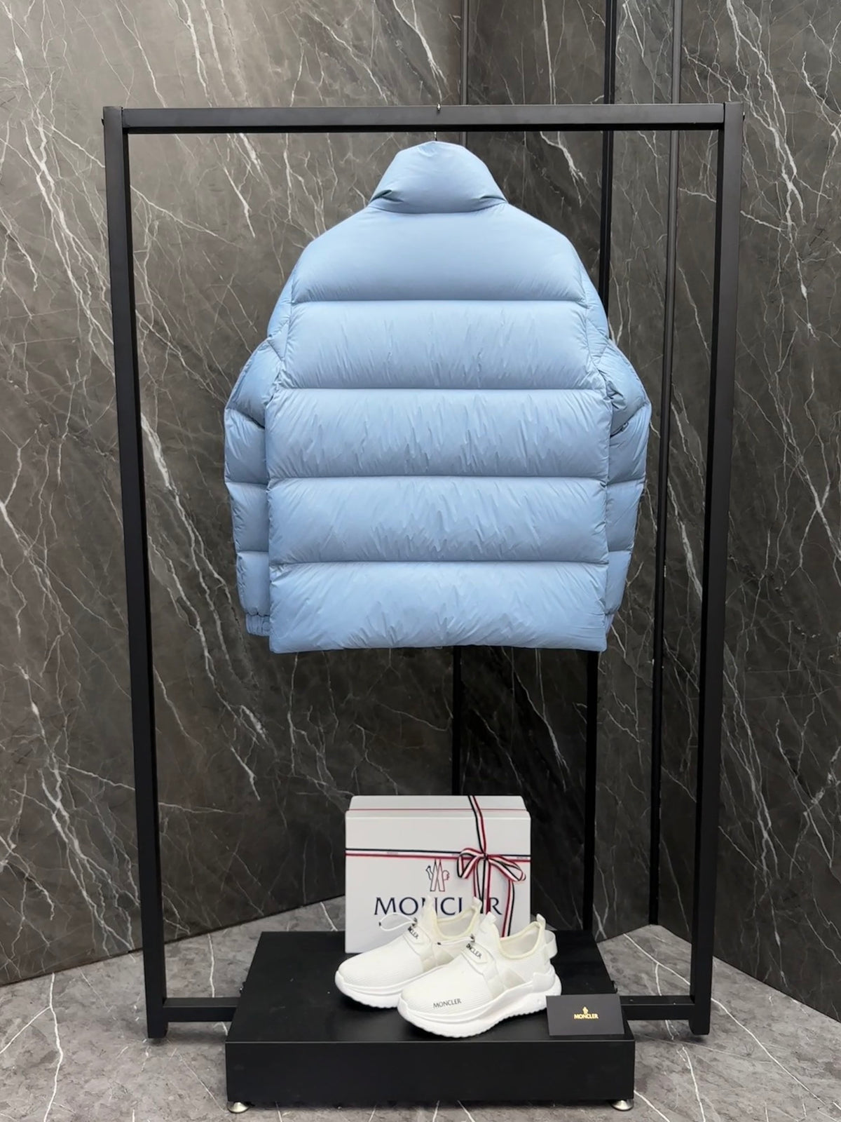 Moncler Large-Logo Stand-Collar Puffer Jacket