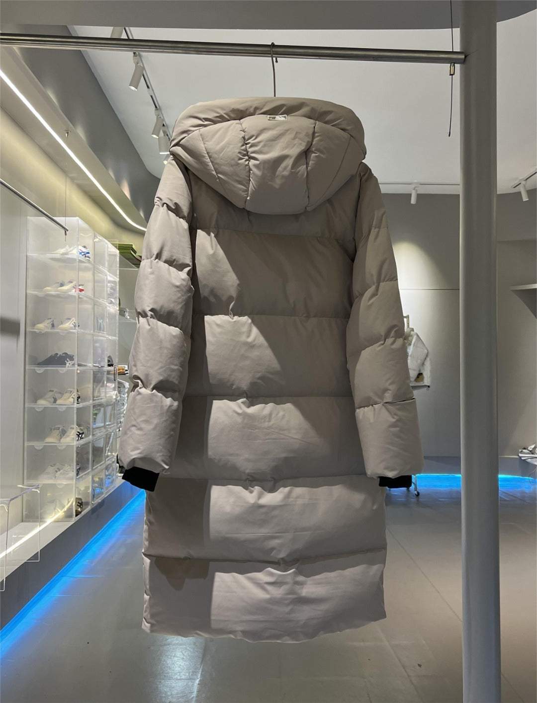 MLB NY Logo Longline Hooded Down Coat