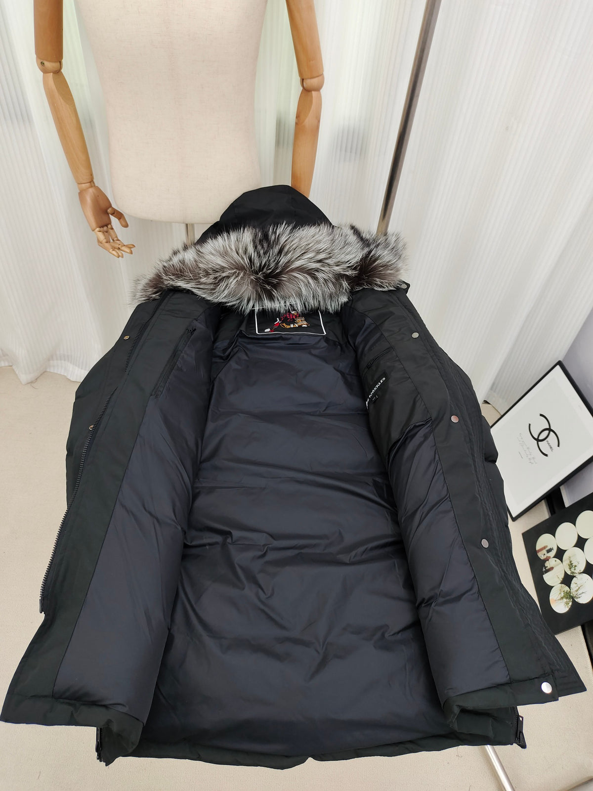 Moose Knuckles Women's Long Fur-Trim Hooded Down Parka