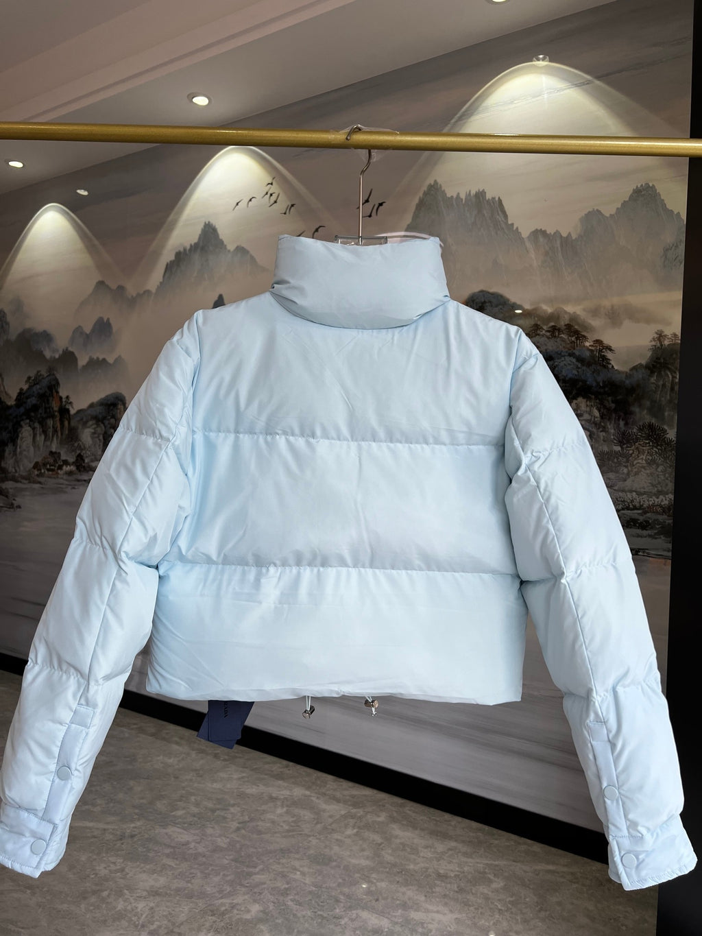 Prada Cropped Stand-Collar Puffer Jacket