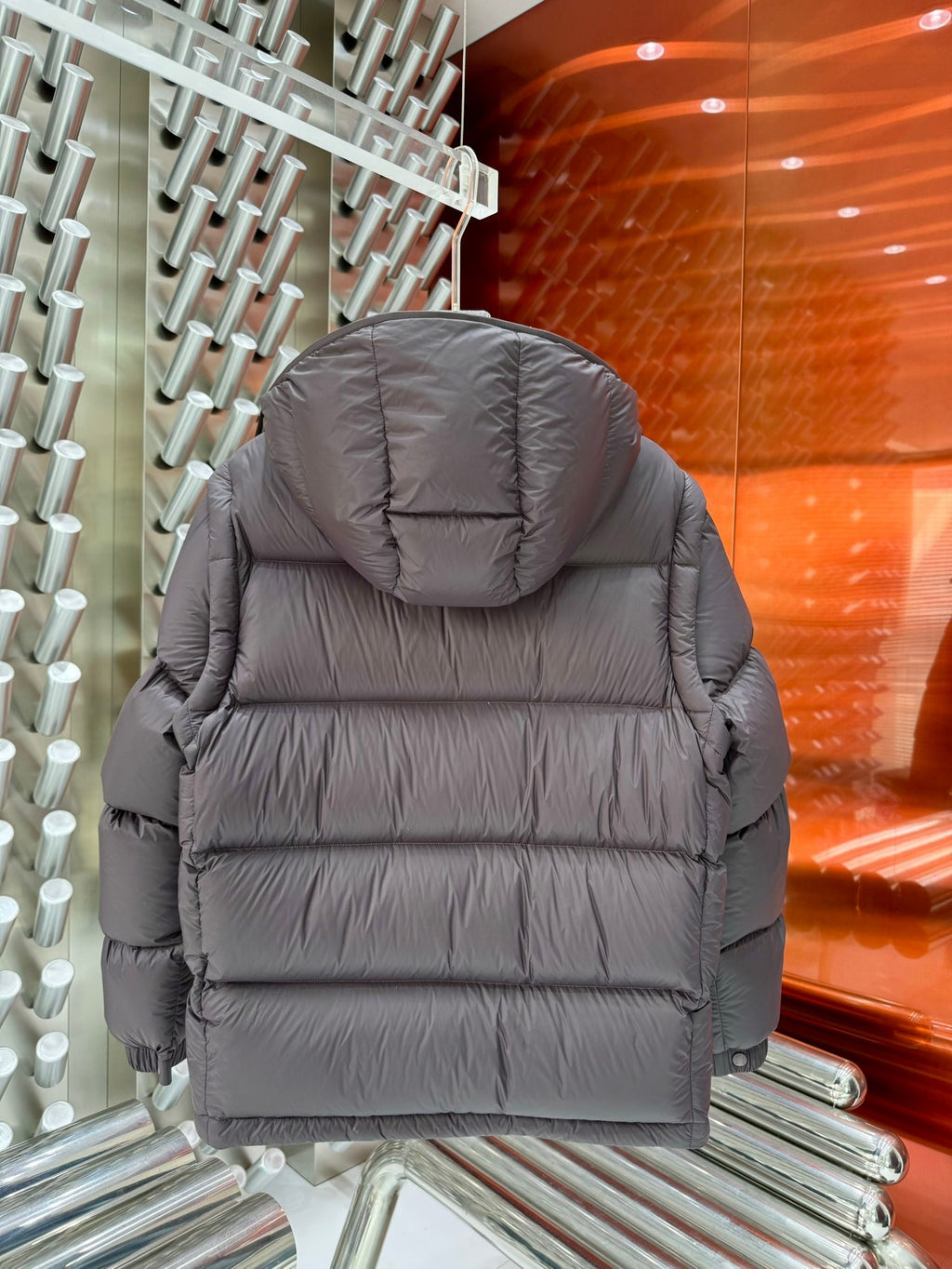 Detachable-Sleeve Hooded Puffer Jacket