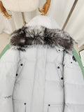 Moose Knuckles Women's Long Fur-Trim Hooded Down Parka