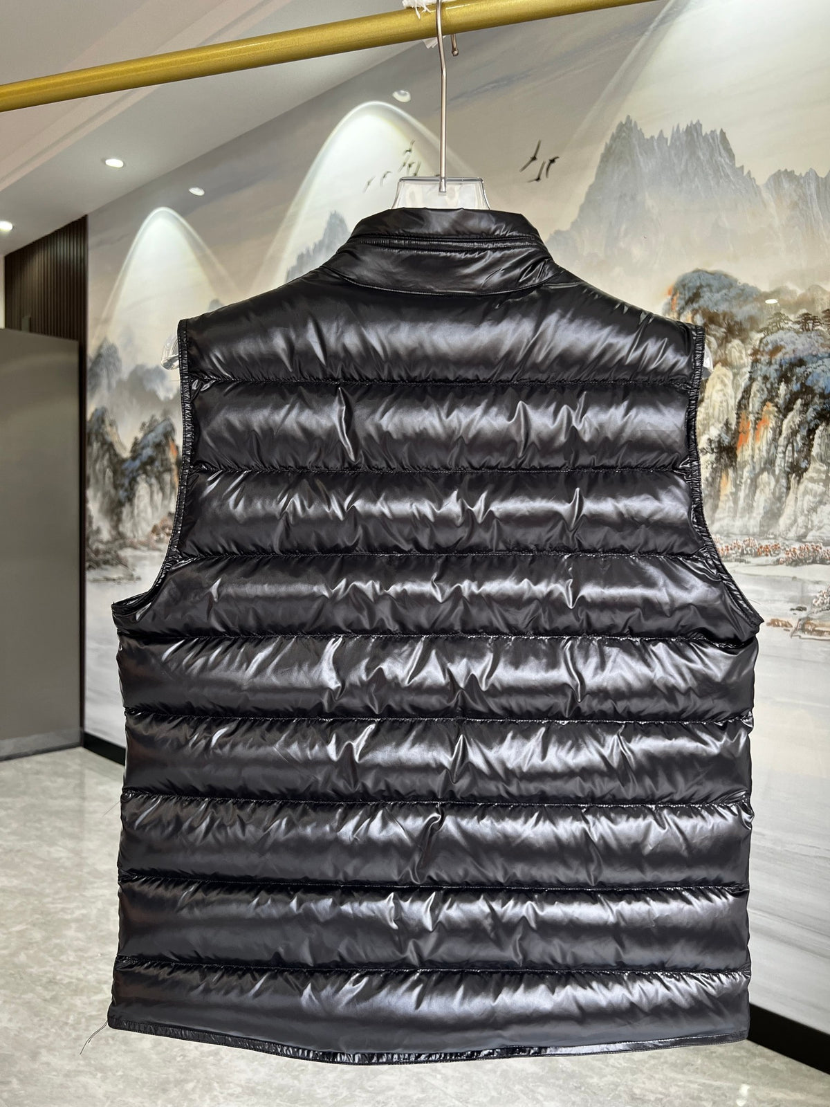 Moncler Quilted Stand-Collar Vest with Angled Zip Pockets
