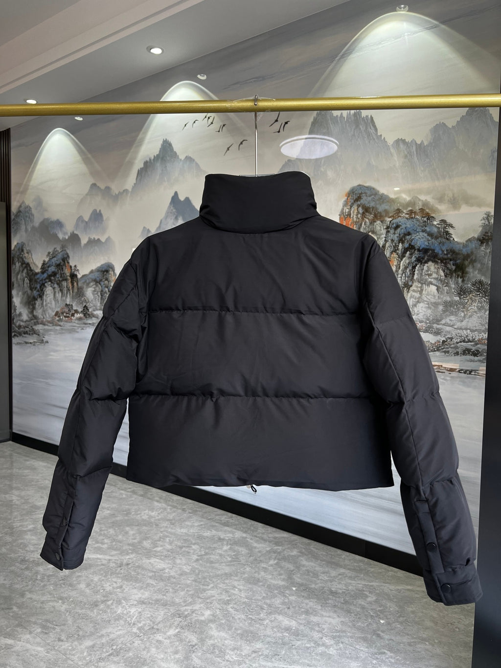 Prada Cropped Stand-Collar Puffer Jacket