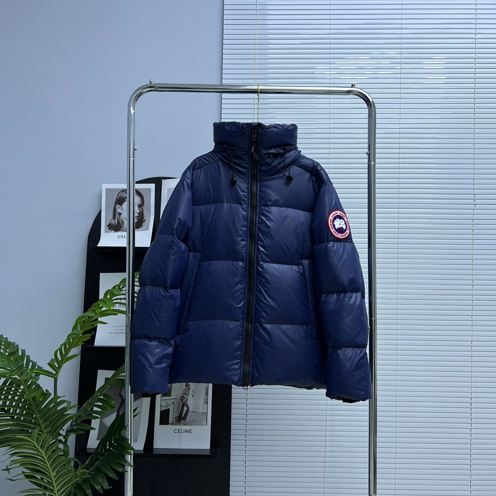 Canada Goose Crofton Silver Hooded Down Jacket