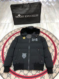 Moose Knuckles Unisex Multi-Patch Hooded Puffer Jacket