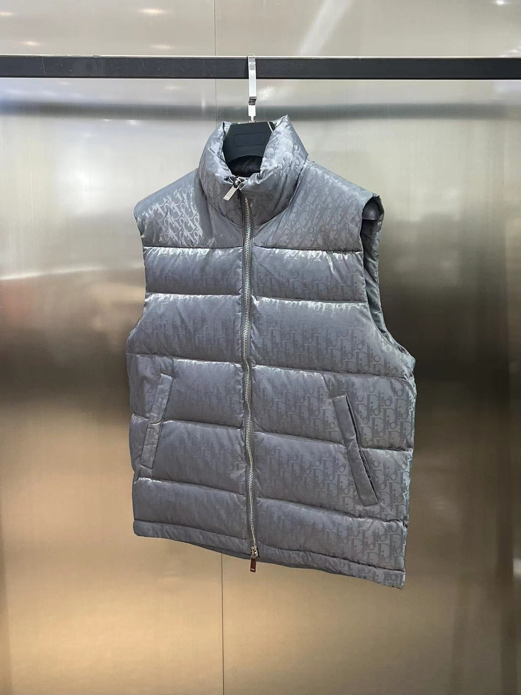 Dior Monogram Quilted Stand-Collar Puffer Vest