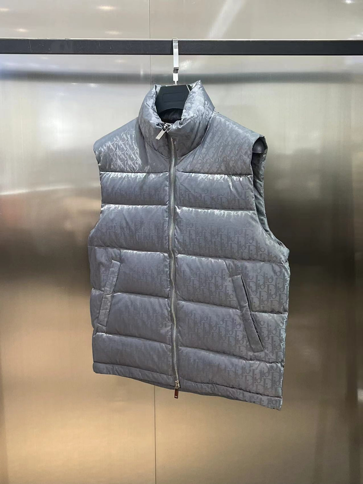 Dior Monogram Quilted Stand-Collar Puffer Vest