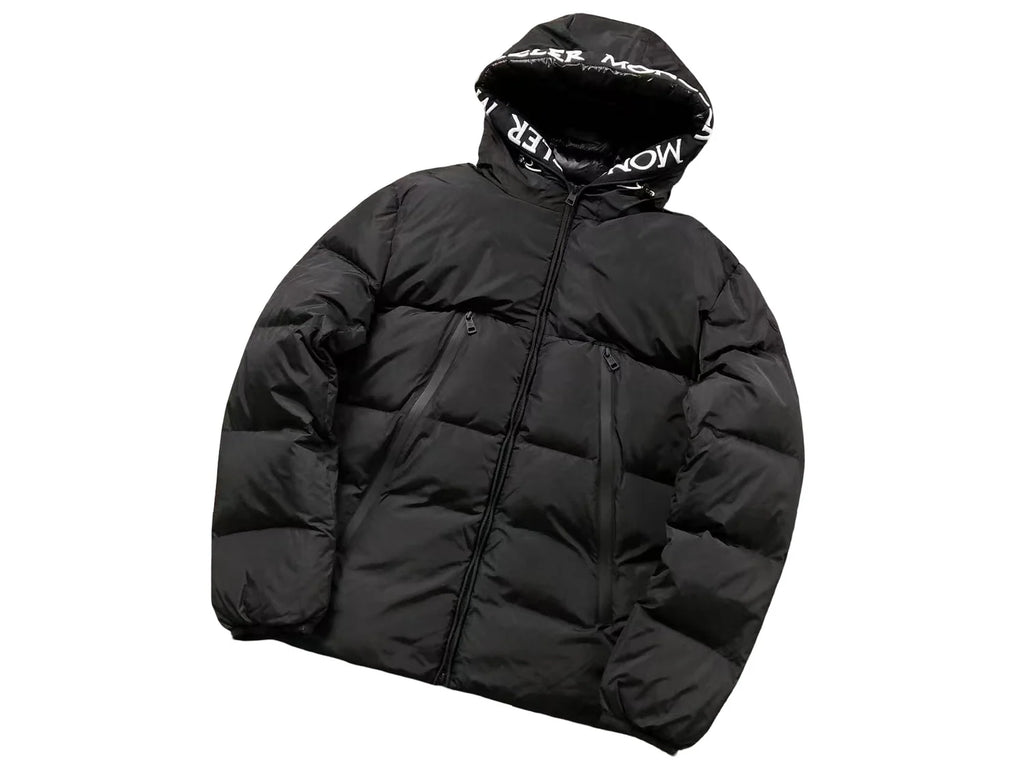 Moncler Maya Logo-Trim Hooded Puffer Jacket