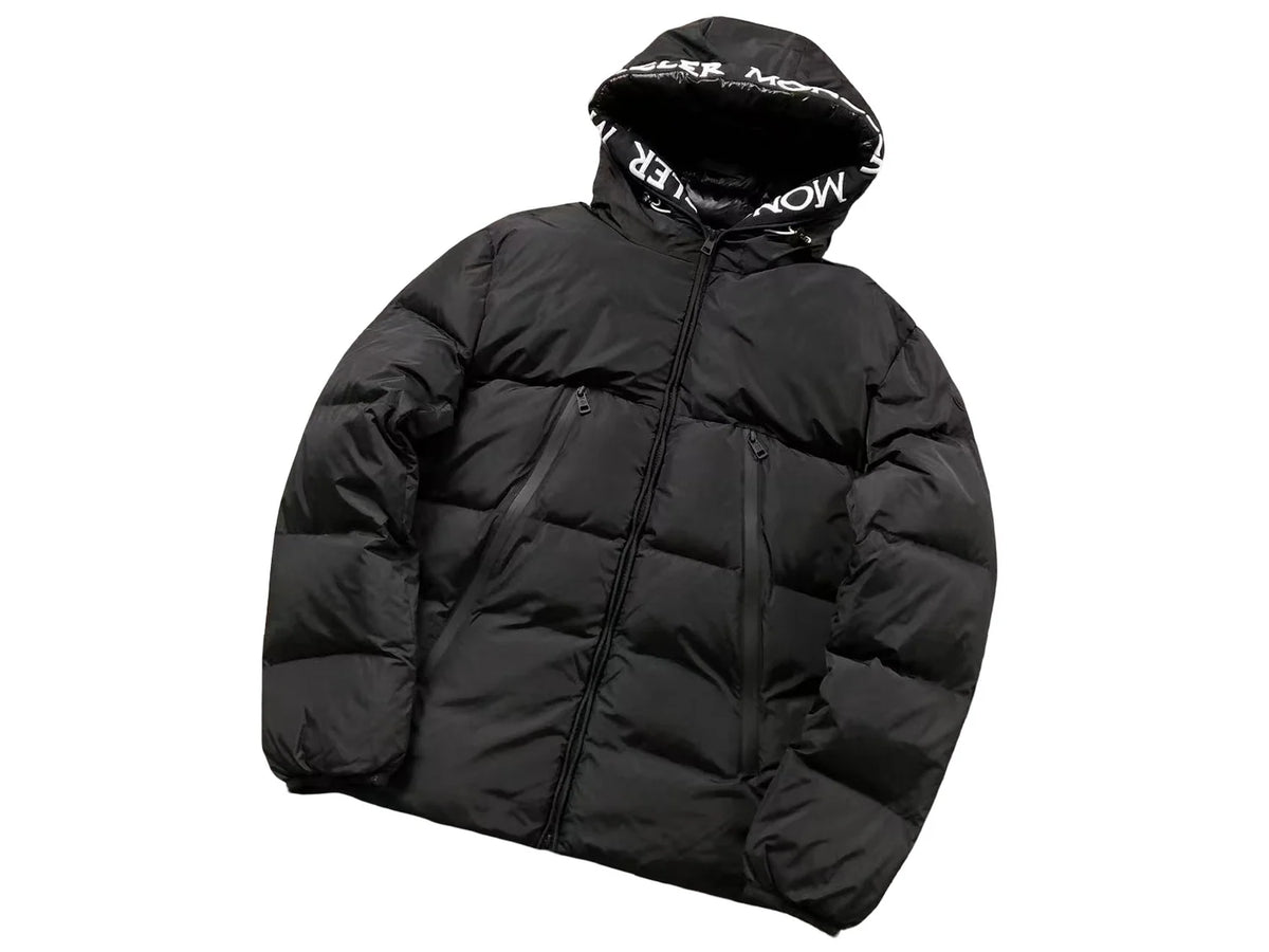 Moncler Maya Logo-Trim Hooded Puffer Jacket