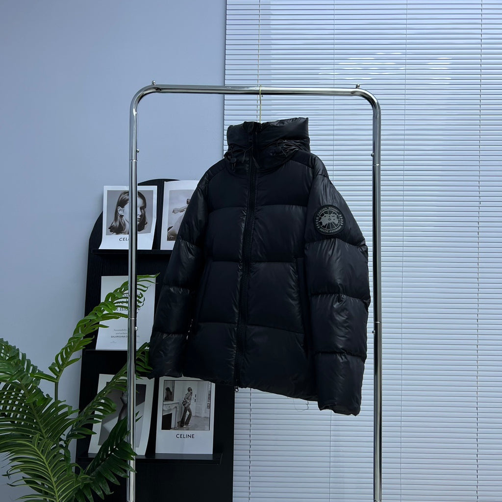 Canada Goose Crofton Silver Hooded Down Jacket