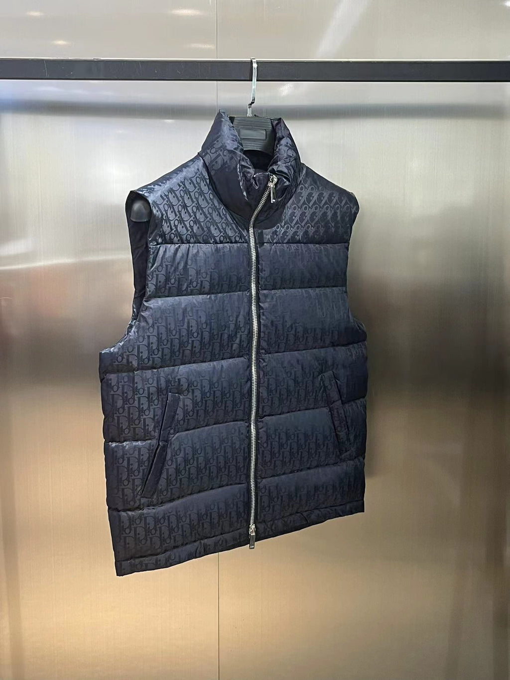 Dior Monogram Quilted Stand-Collar Puffer Vest