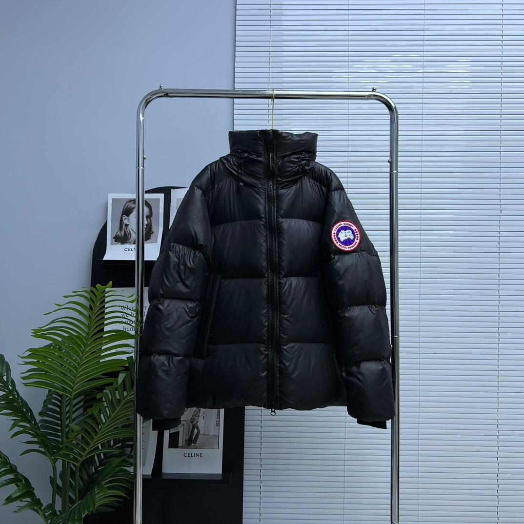 Canada Goose Crofton Silver Hooded Down Jacket