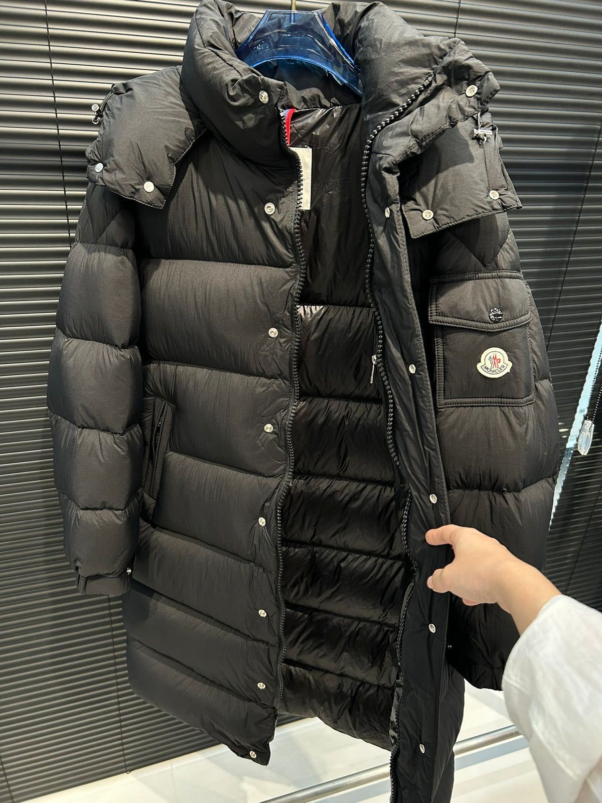 Moncler Maya Longline Matte-Finish Puffer Coat